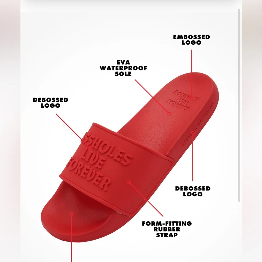 MENS Linda Finegold  RED SUPERSOFT SLIDES SIZE 7